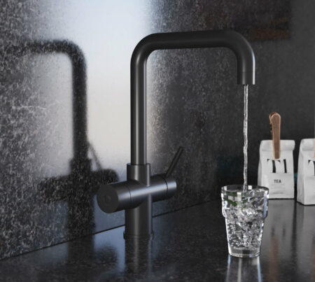 Quantum 4-in-1 D-Shape Instant Hot Water Tap Matt Black