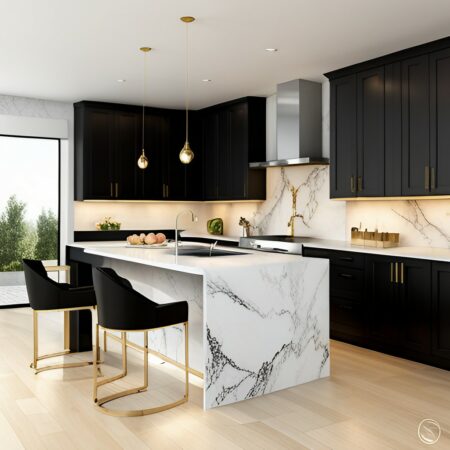 Black & Gold Kitchens: 8 Ideas for a Luxury Cooking Space