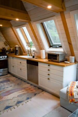 windows inside a white kitchen