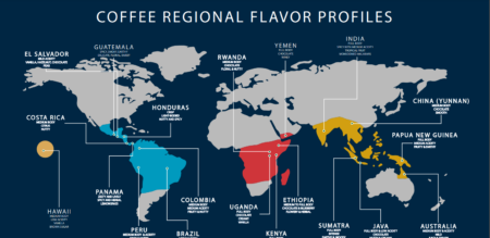 coffee growing regions map