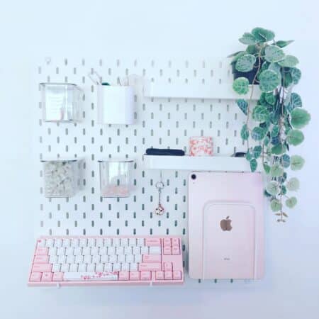 white pegboard