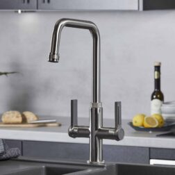 A modern boiling water tap in a sleek kitchen