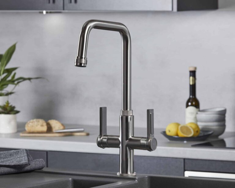 A modern boiling water tap in a sleek kitchen