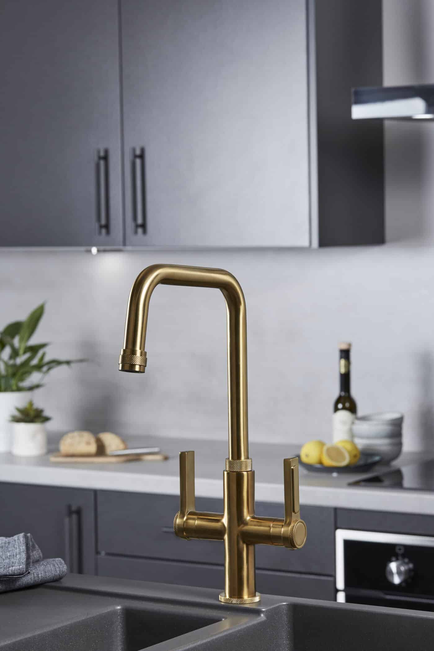 Artesano 3-in-1 D Shape Boiling Water Tap - Brushed Brass - Image 3