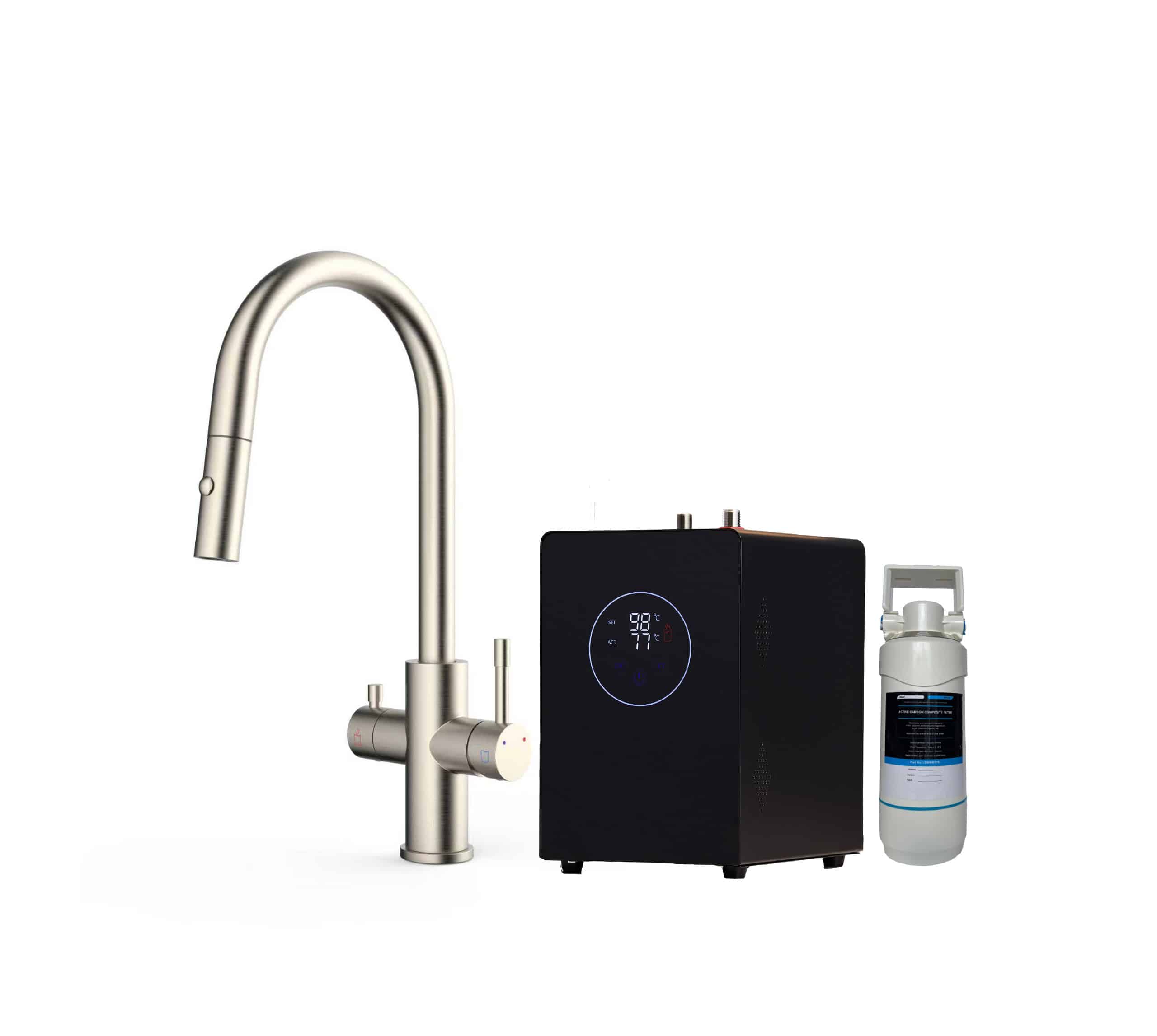 Platinum Plus 4-in-1 Pull-Out: Swan Neck - Brushed Nickel - Image 2