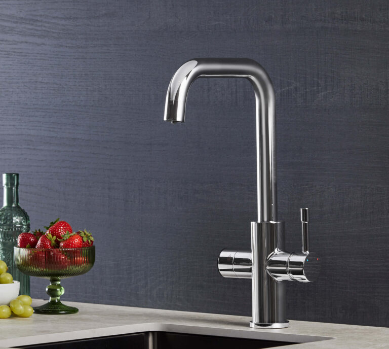 A chrome boiling water tap 4 in 1