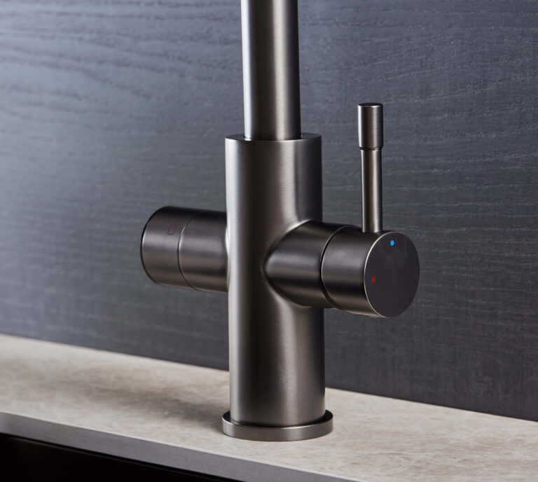 close up of 5 in 1 sparkling tap in a modern kitchen