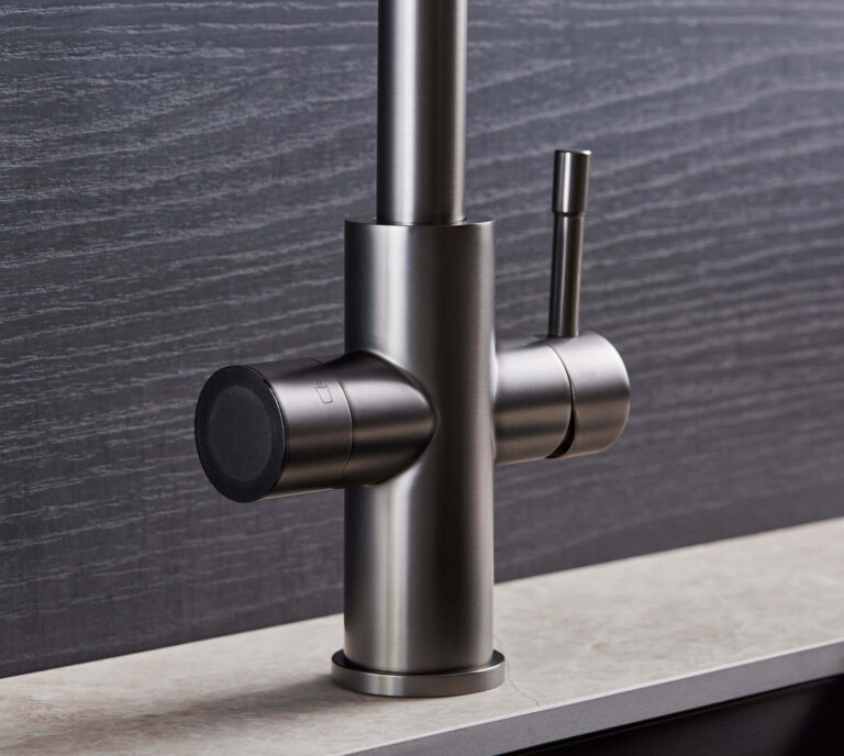 close up of 5 in 1 sparkling tap in a modern kitchen