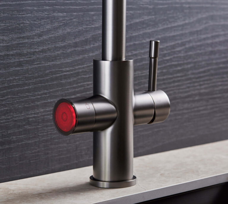 close up of 5 in 1 sparkling tap in a modern kitchen